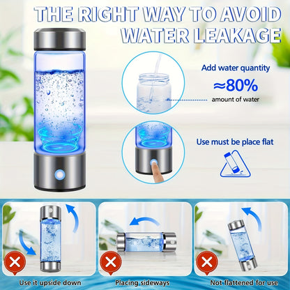 Portable Hydrogen Water Bottle | Rechargeable Antioxidant Water Generator