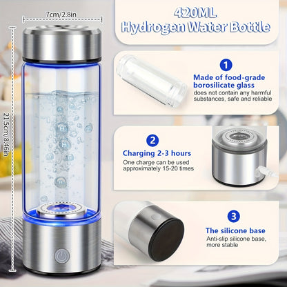 Portable Hydrogen Water Bottle | Rechargeable Antioxidant Water Generator