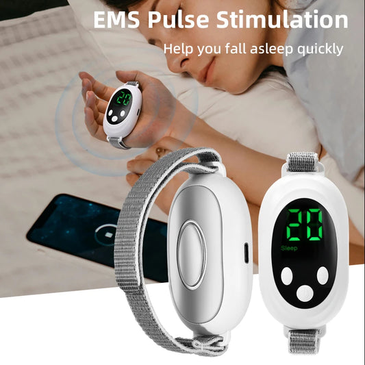 Micro-current device for sleep-anti-insomnia and anti-stress device