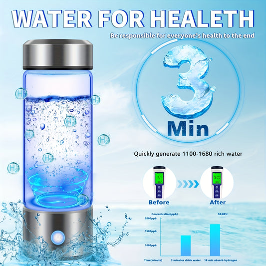 Portable Hydrogen Water Bottle | Rechargeable Antioxidant Water Generator