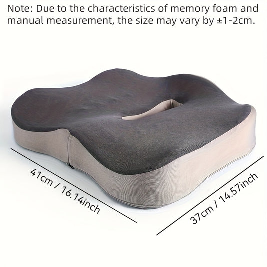 Headquarters in memory foam - ergonomic with central groove, ideal for office, house or car