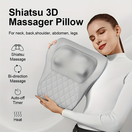 Mother's Day gift - 3D heating masseur for back, neck and shoulders | Rechargeable massage cushion